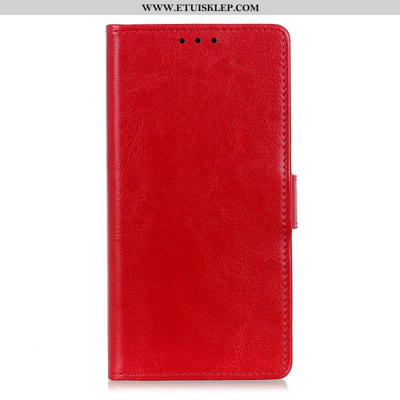 Etui Folio do Poco M4 Pro 5G Błyszczący Efekt Skóry